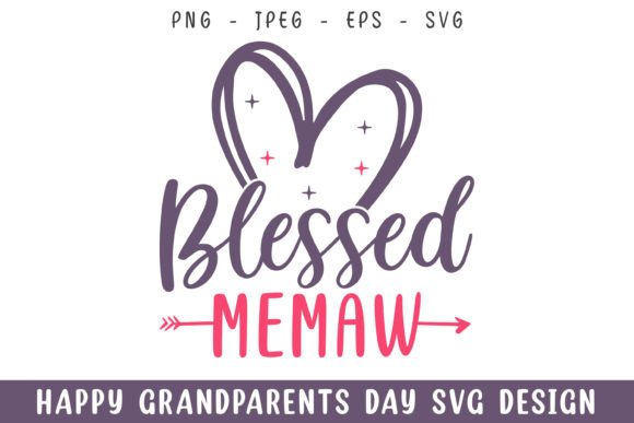Blessed Memaw Grandparents Day Svg