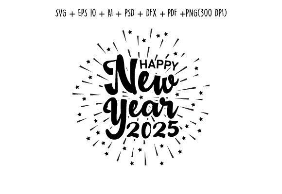Happy New Year 2025 T Shirt Design