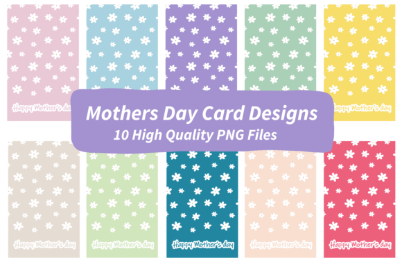 Mother's Day Card Design PNG Graphic