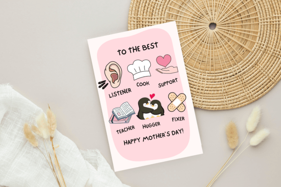 Mother's Day Cute Card Design PNG