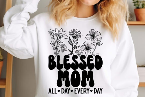 Retro Mother’s Day SVG, Blessed Mom