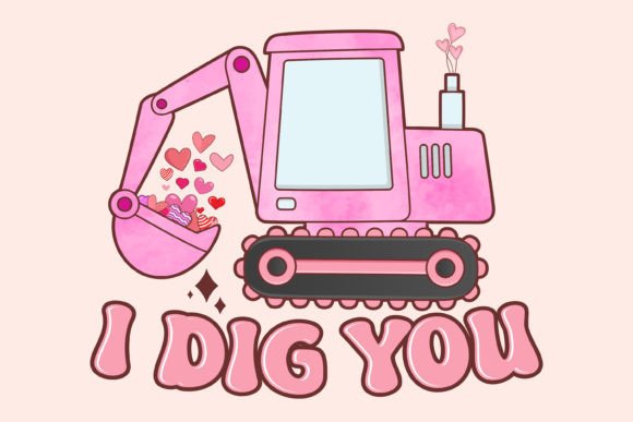 Retro Valentine's Day Svg, I Dig You