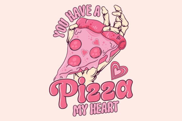 Retro Valentine's Day Svg, Pizza My